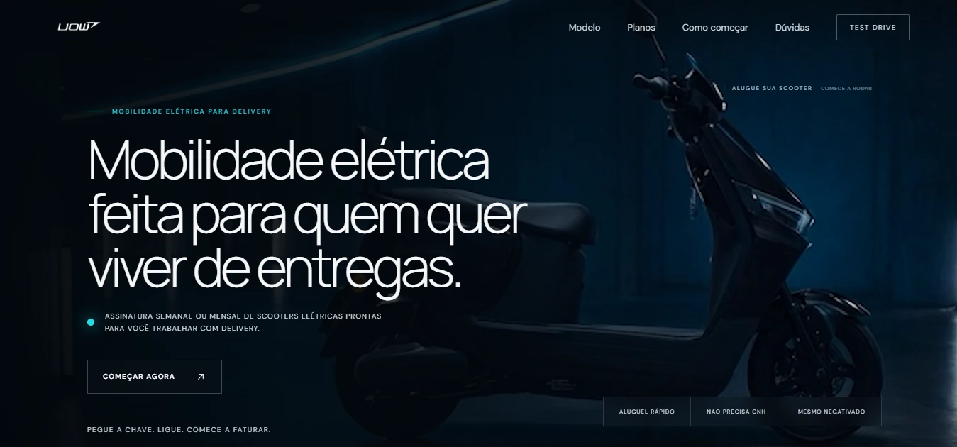Mobilidade elétrica para quem trabalha com entregas.
